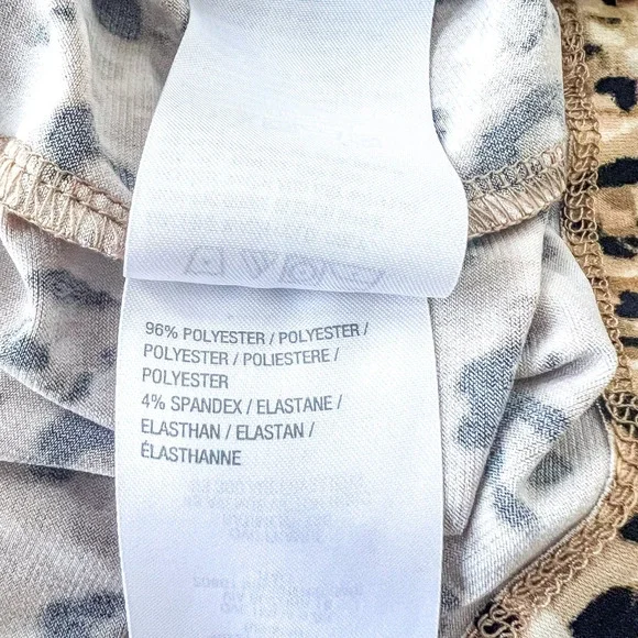 Susan Graver Womens Plus 5X Leopard Print Liquid Knit Tunic Top Square Neck - Picture 7 of 7